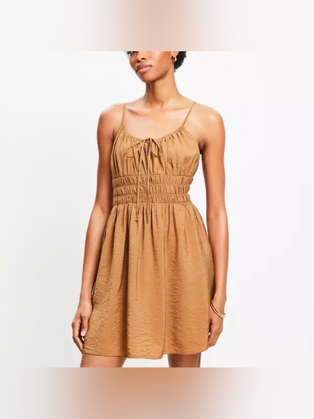 Loft Smocked and Strappy Midi Dress NWOT!
